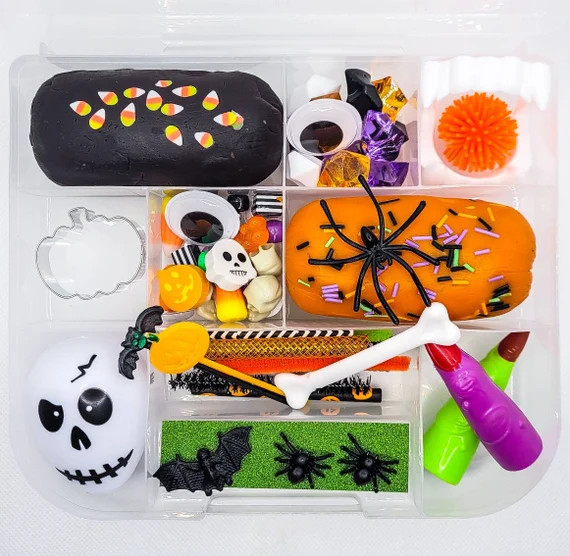 Halloween Play Dough, Boo Basket Filler, Halloween Sensory Bin, Spooky Sensory Bin, Halloween Gif... | Etsy (US)