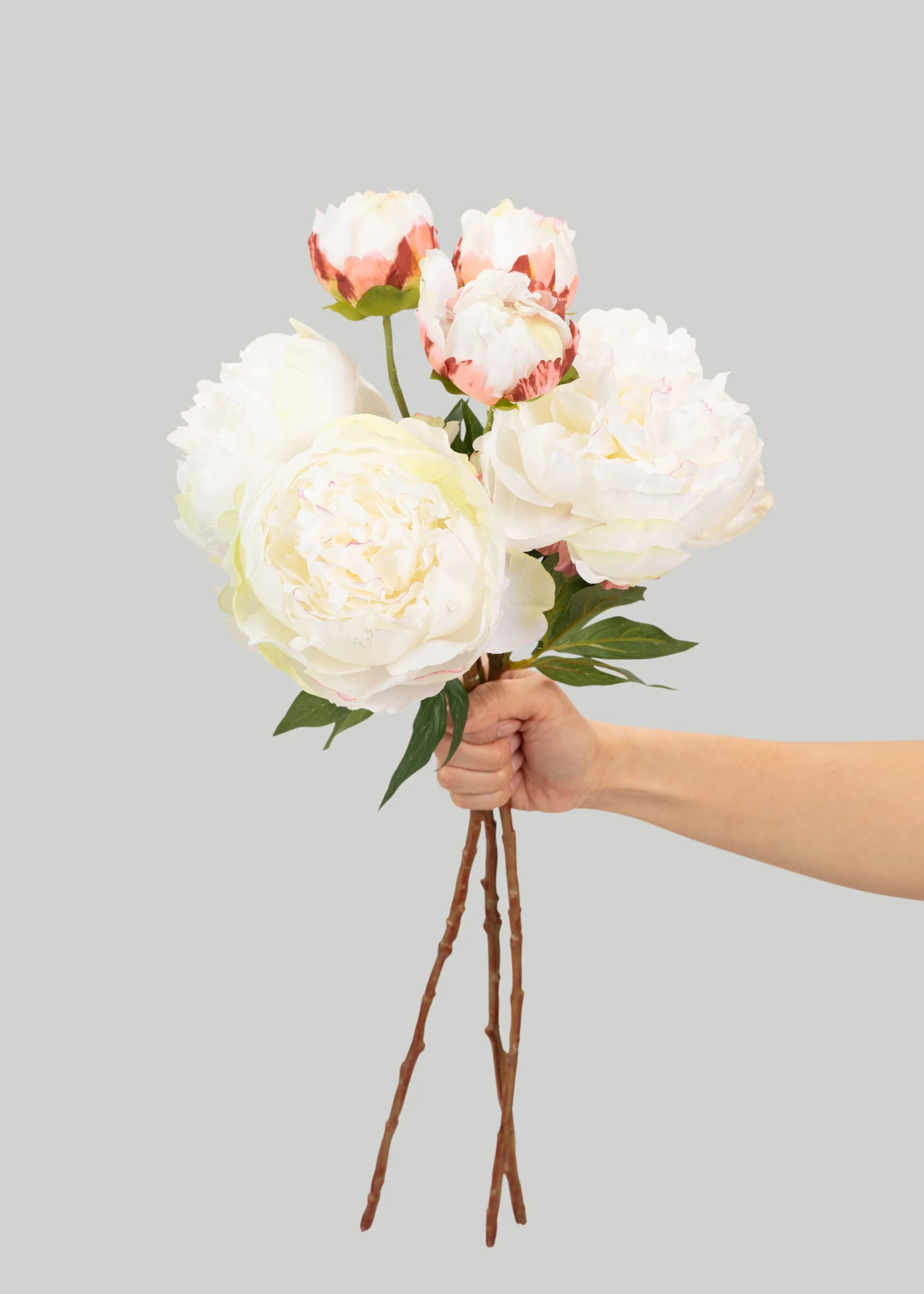 Cream Peony Faux Flower Bundle of Peonies - 21 | Afloral