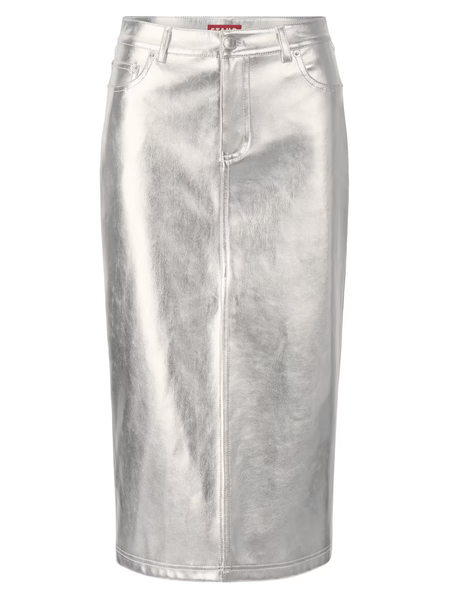 Shop Staud Oaklyn Metallic Midi-Skirt | Saks Fifth Avenue | Saks Fifth Avenue