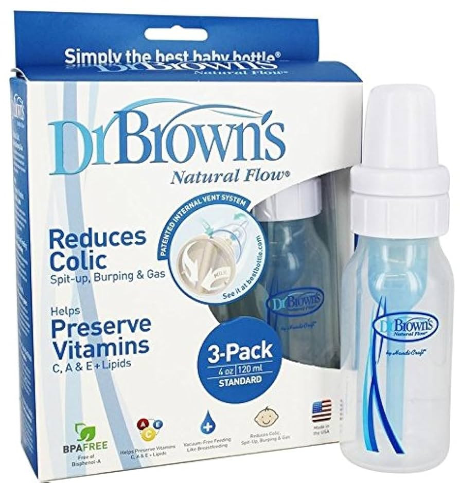 Dr. Brown's Original Bottle, 4 Ounce, 3-Pack | Amazon (US)
