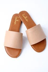 Addison Natural Slide Sandals | Lulus (US)
