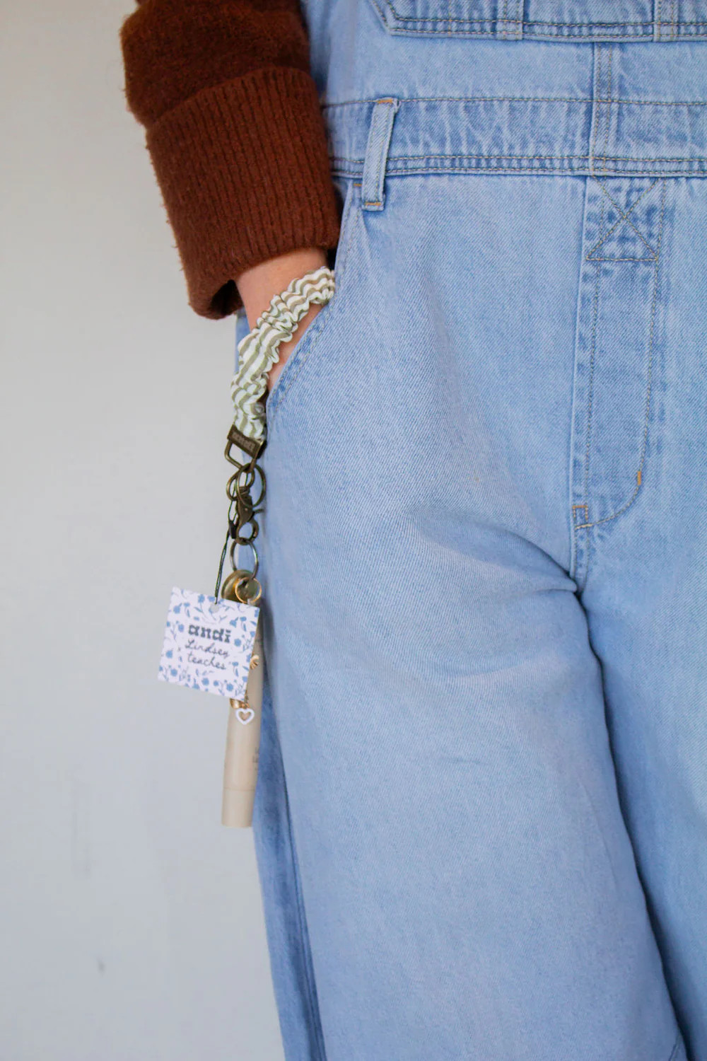 Green Striped Keychain | Shop Andi