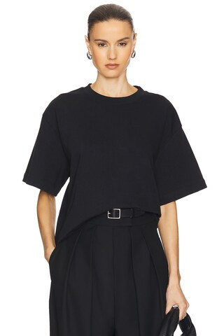 Helsa The Boxy Tee in Thick Jersey in Black from Revolve.com | Revolve Clothing (Global)