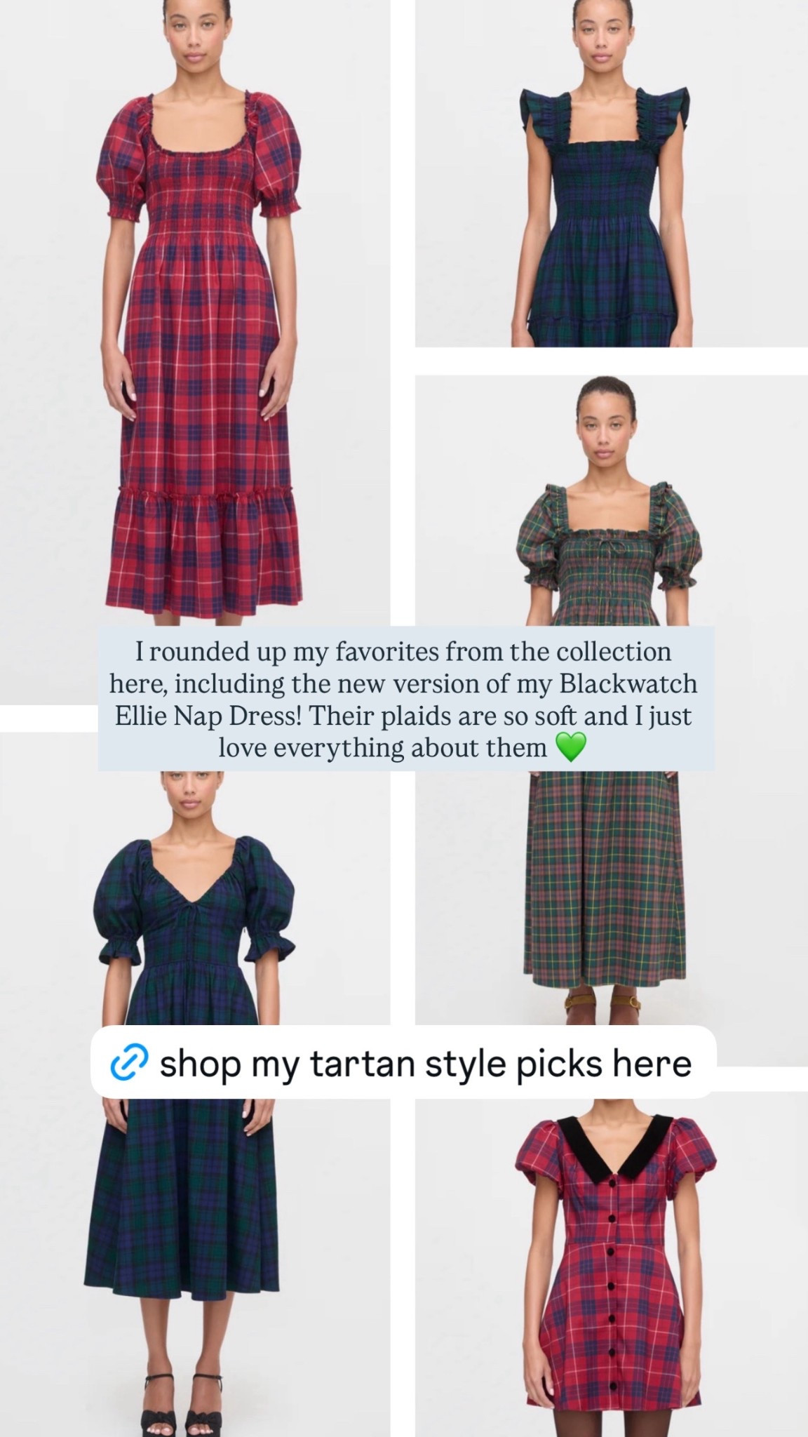 I look forward to the Hill House tartans every year 💚 These new prints are even prettier in person — linking my favorite Nap Dress silhouettes, plaid accessories, and seasonal must-haves to wear all winter long.

#LTKStyleTip #LTKParties #LTKSeasonal