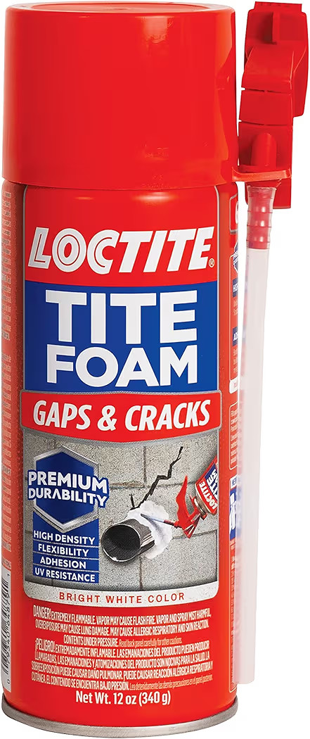 Loctite Tite Foam Gaps & Cracks Spray Foam Sealant, 12 fl oz Can, 1 Pack - Polyurethane Expanding... | Amazon (US)