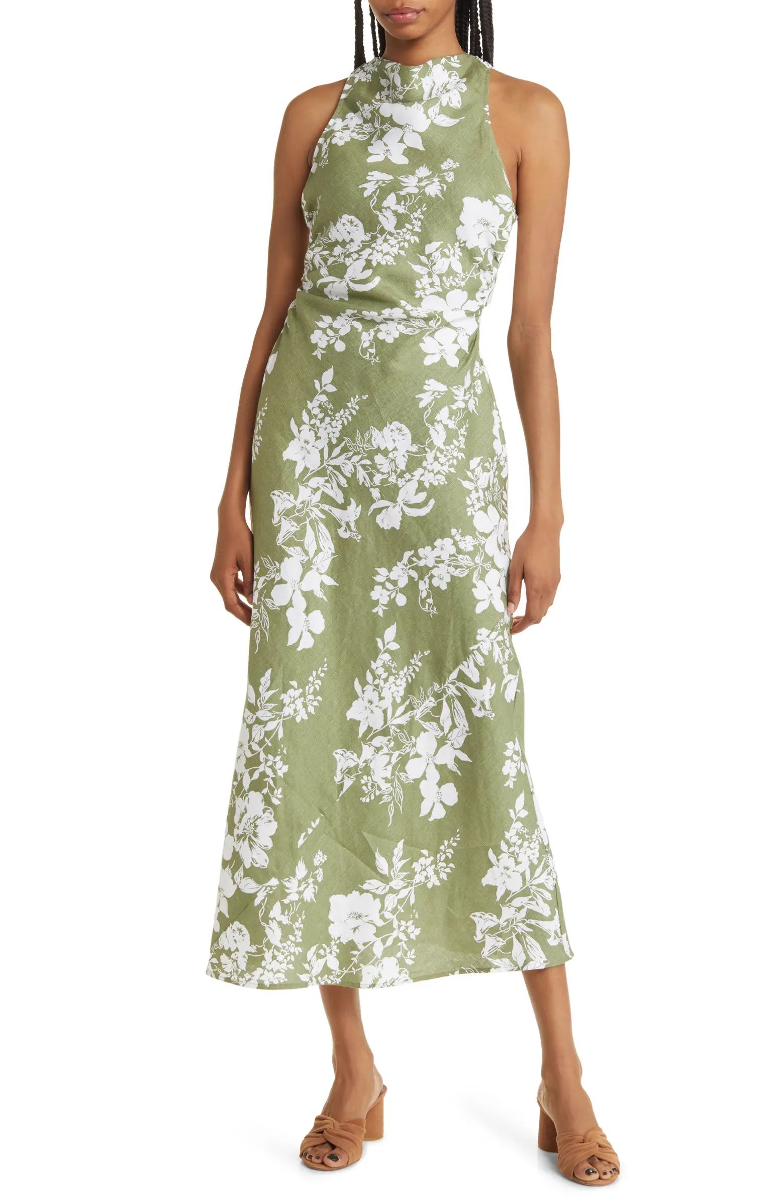 Casette Floral Print Linen Maxi Dress | Nordstrom