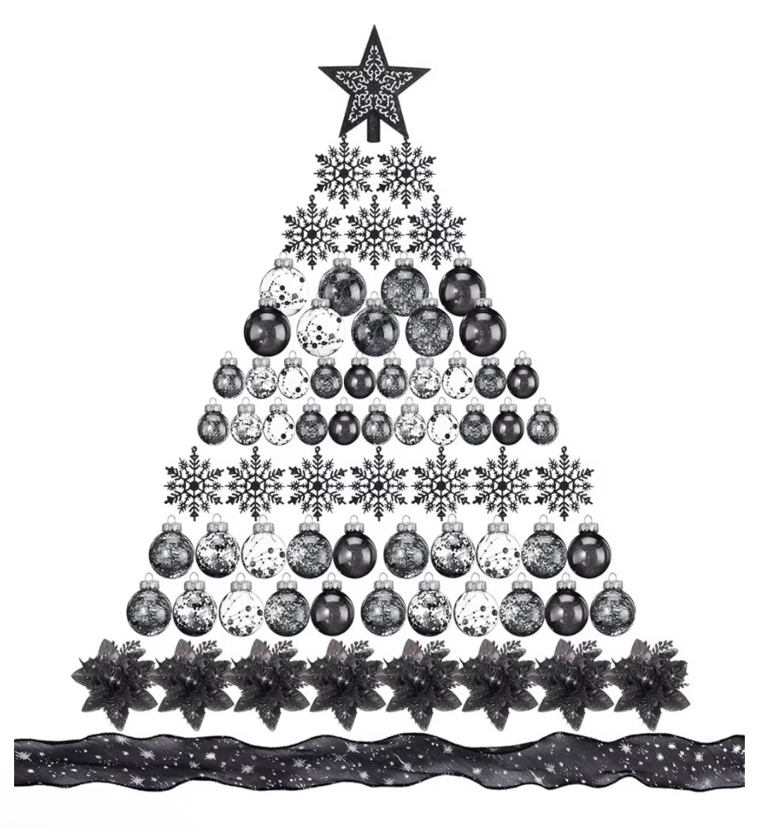 76 pieces! Black Christmas 🎄🖤❄️

#LTKSeasonal #LTKHoliday #LTKHome