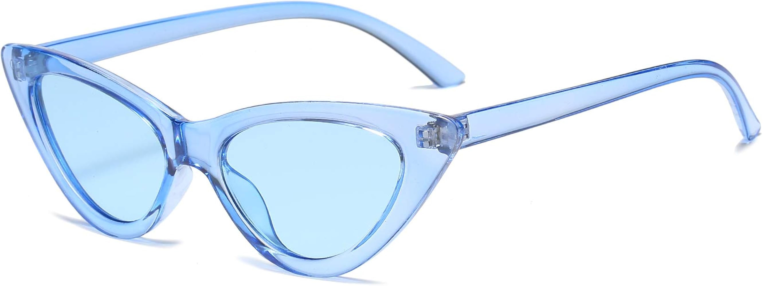 YOSHYA Retro Vintage Narrow Cat Eye Sunglasses for Women Clout Goggles Plastic Frame | Amazon (US)