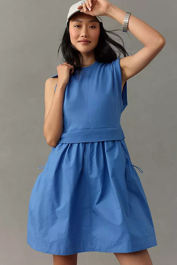 Daily Practice Gardenia Muscle Twofer Babydoll Mini Dress | Anthropologie (US)