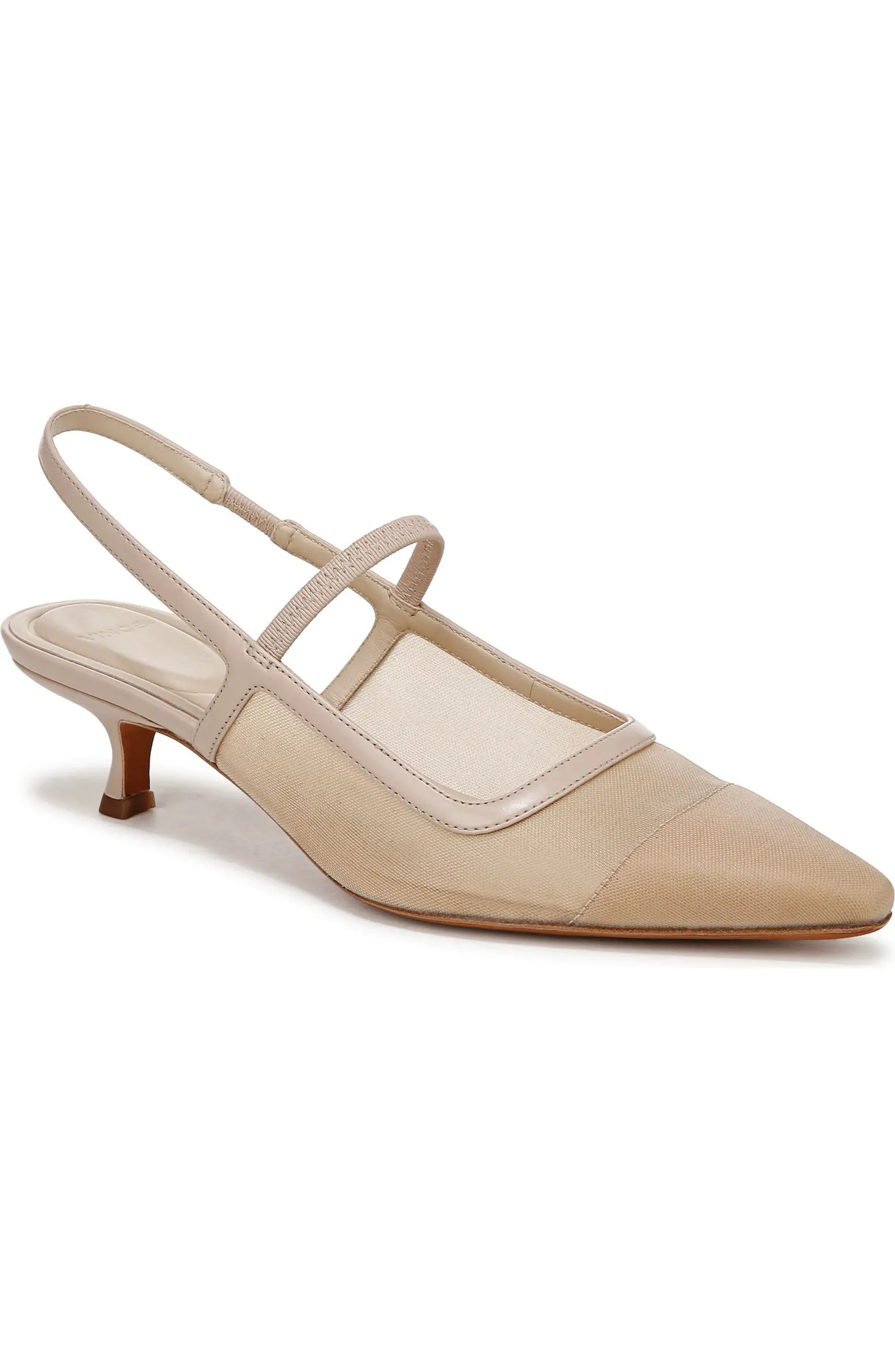 Venice Slingback Pointed Toe Kitten Heel Pump (Women) | Nordstrom