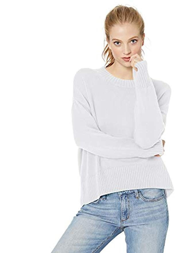 Daily Ritual Women's 100% Cotton Boxy Crewneck Sweater | Amazon (US)