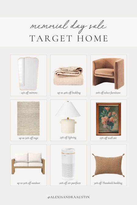 Target sale favorites - shop now to save on items including outdoor, bedding, and furniture!

Home finds, deal of the day, sale alert, Target style, wall art, lighting faves, area rug, furniture favorites, cozy bedding, air purifier, mirror finds, outdoor furniture, Memorial Day sale, spring refresh, bedroom refresh, living room refresh, shop the look!

#LTKSaleAlert #LTKHome #LTKSeasonal