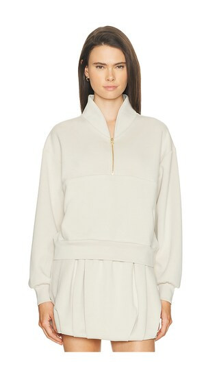 Gold Hinge Luxesoft Lounge Quarter Zip in Ivory. - size L | Revolve Clothing (Global)