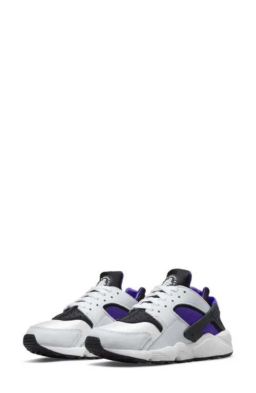 Nike Air Huarache Sneaker in White/Black/Electro Purple at Nordstrom, Size 7 | Nordstrom