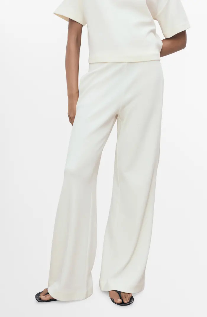 Straight Fit Cotton Blend Pants | Nordstrom