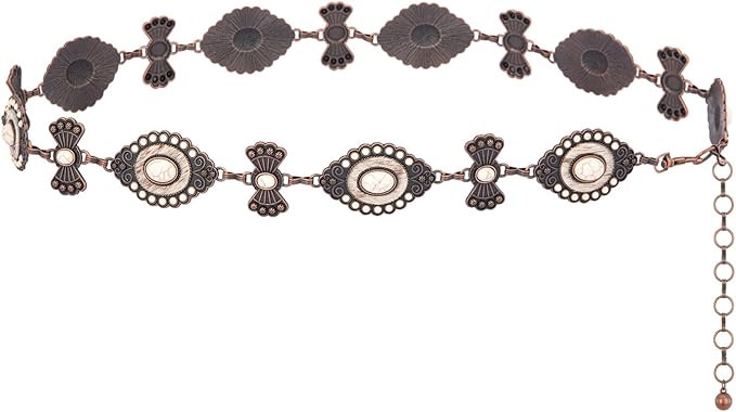 Montana West Rustic Couture's Large Western Concho Metal Belts for Women Cowgirl | Amazon (US)