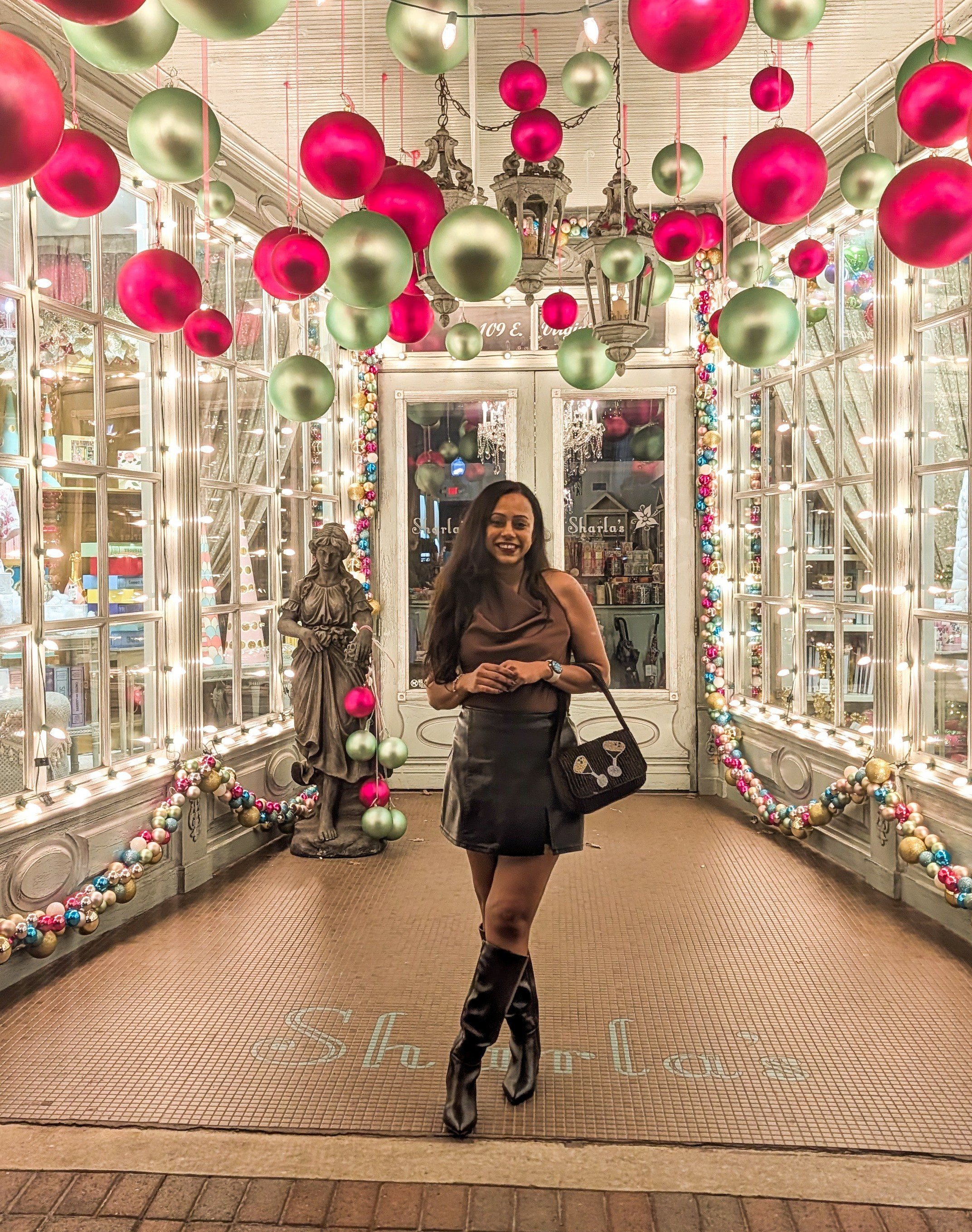 A chic Night out Fit!!Faux leather skirt - ZaraRest all linked here.

#LTKgrwm #LTKootd #LTKSaleAlert