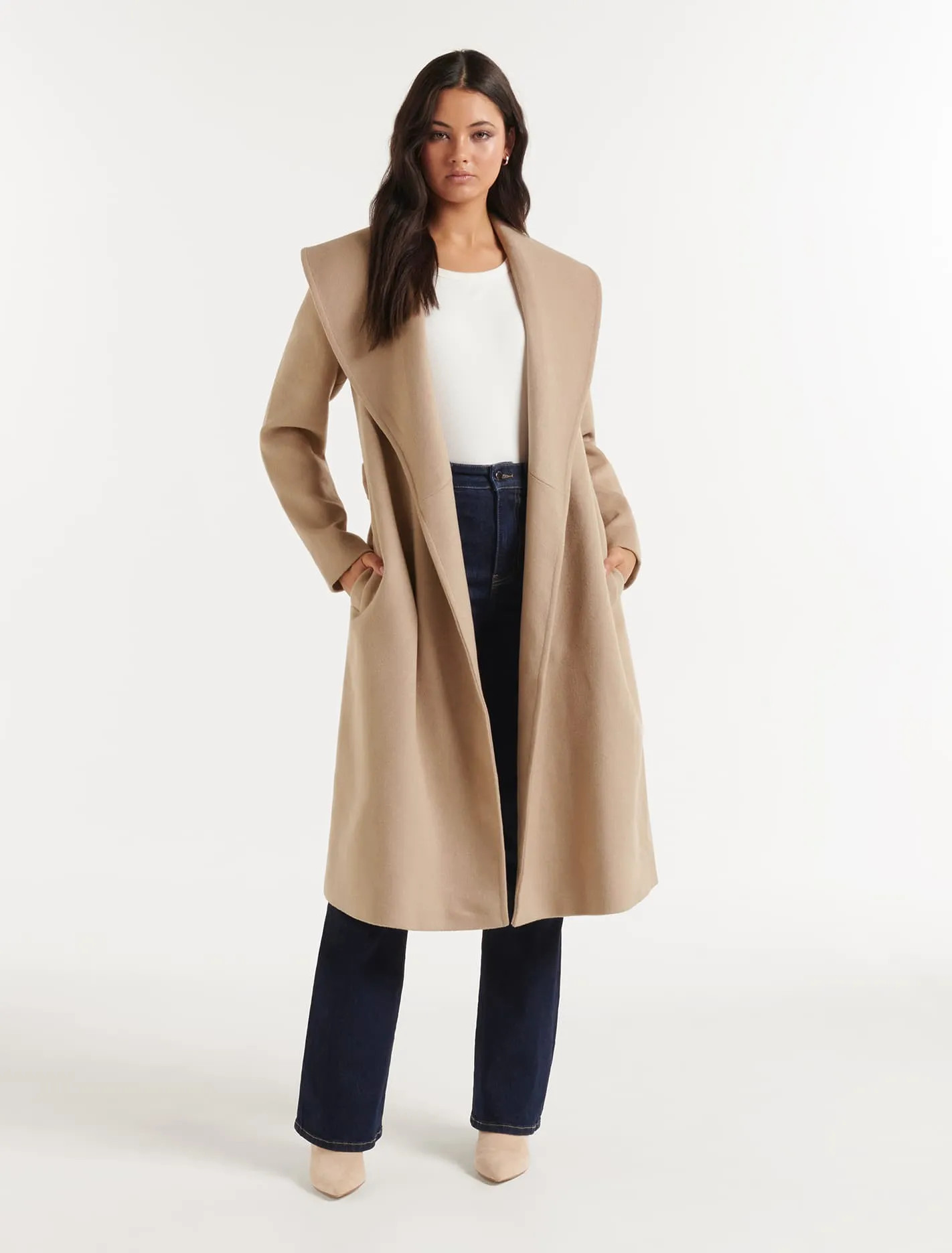 Amy Shawl-Collar Coat | Forever New (AU)