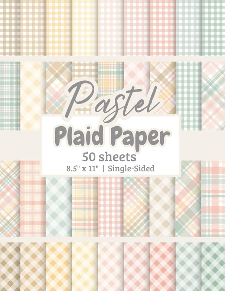 Pastel Plaid Scrapbook Paper Pad: Spring Scrapbook Paper, Easter Craft Paper for DIY Card Making,... | Amazon (US)