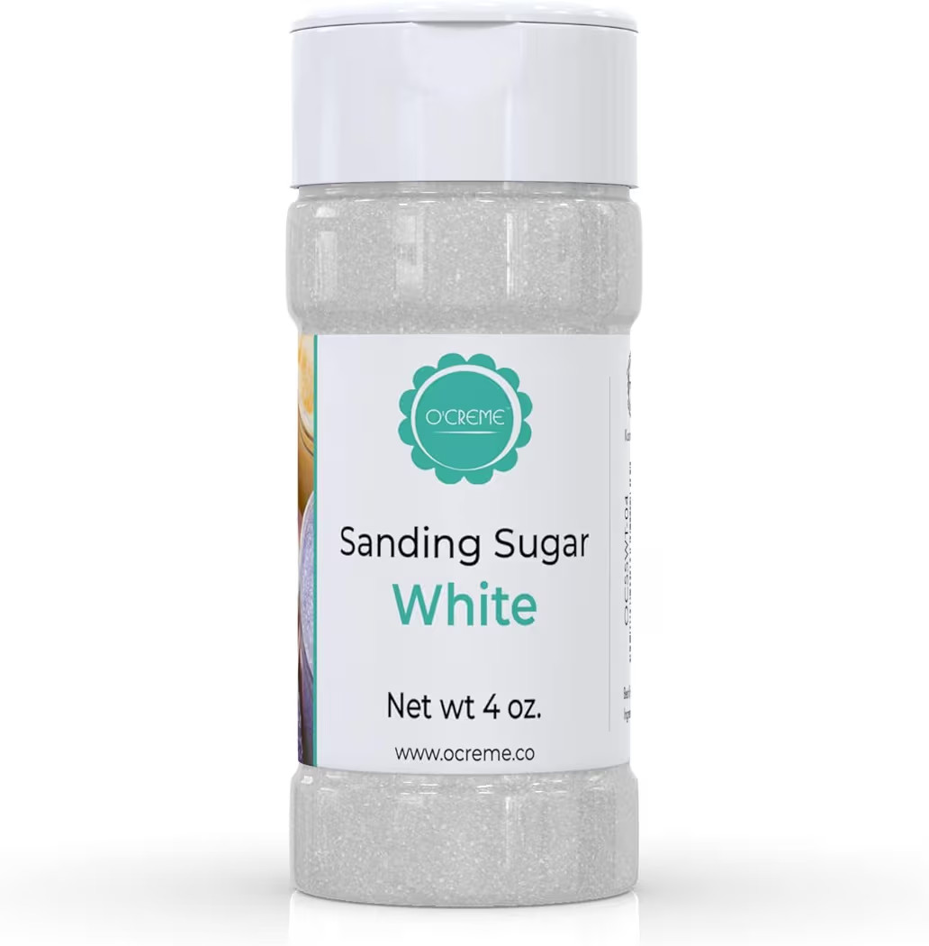 O’Creme Sanding Sugar for Cookie Decorating – Eye-Catching White Sugar Crystals for Unique Ca... | Amazon (US)