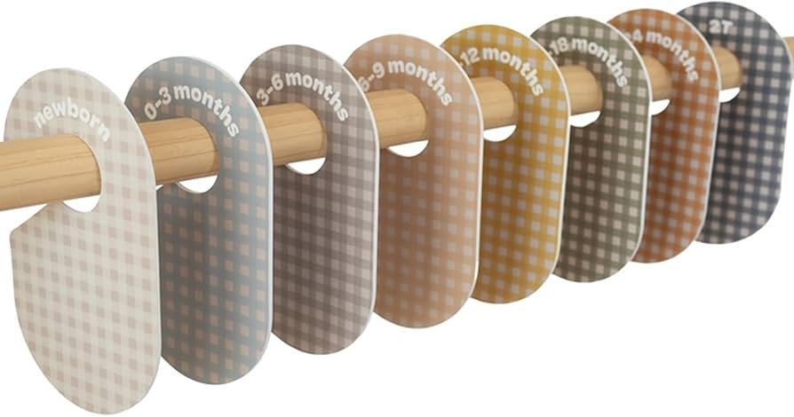 3 Sprouts Baby Closet Dividers Set of 8 - Clothes Organizer Toddler Hanger, Double-Sided Size Lab... | Amazon (US)