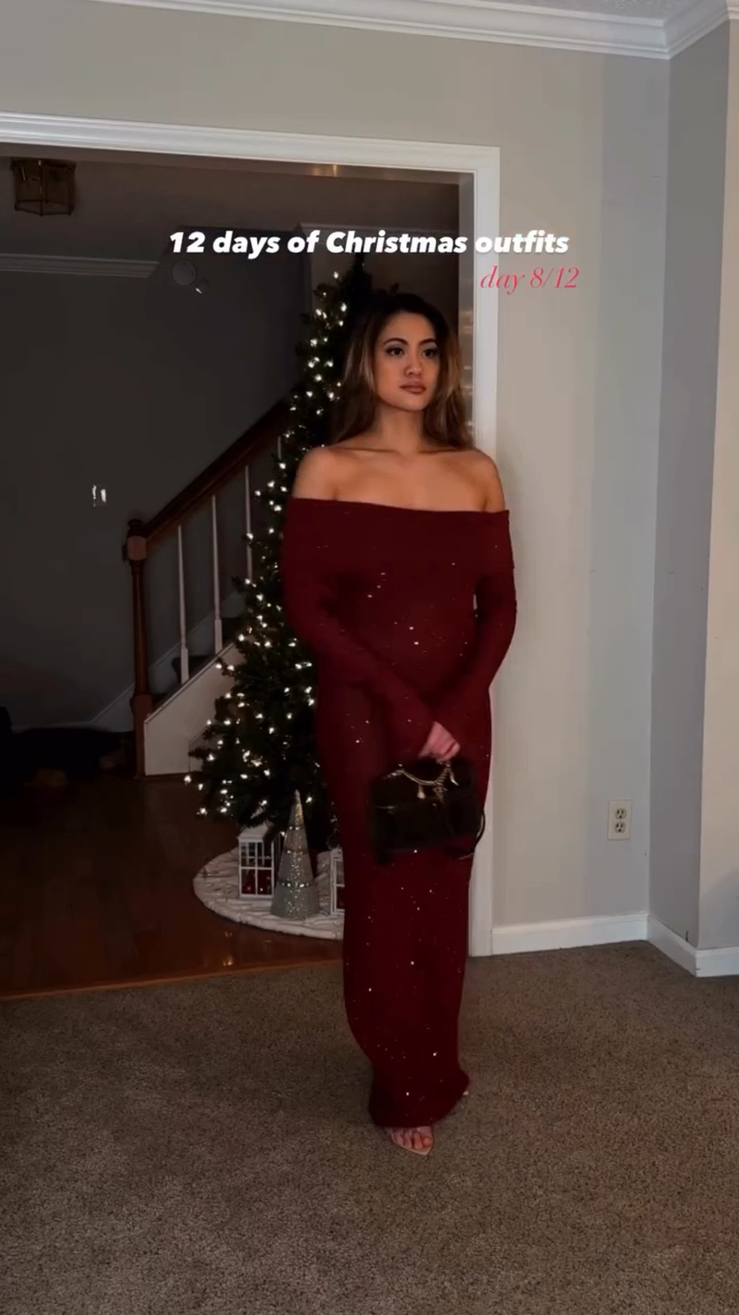 Day 8! 🎄🎁 burgundy with a bit of sparkle 🍷✨
Dress is from Asos (sold out linking similar)
Fur bag @zara 

#elegantdress #partydress #christmaspartydress #holidaypartydress
Christmas party dress, holiday party dress, nye outfit, New Year’s Eve dress inspo, birthday party dress, birthday dress idea, festive outfit ideas

#LTKootd #LTKPetite #LTKFindsUnder100