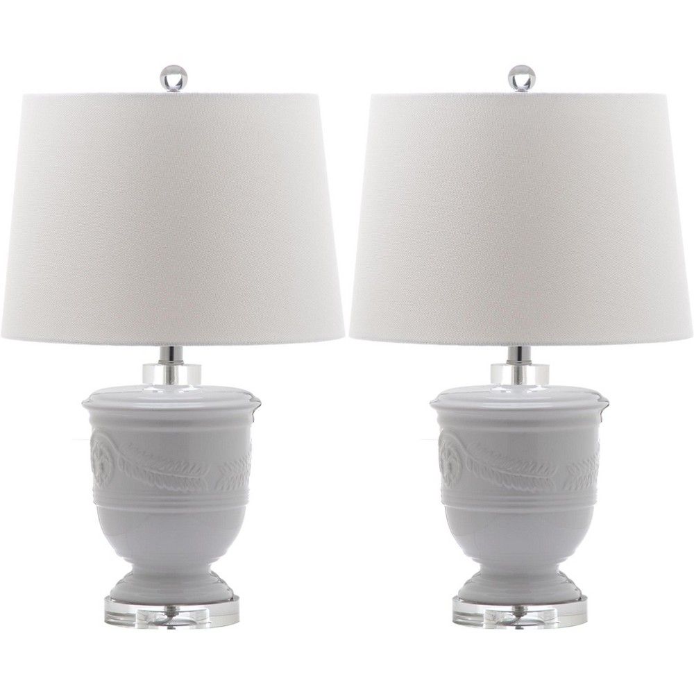 (Set of 2) 23"" Shoal Table Lamp White (Includes Energy Efficient Light Bulb) - Safavieh | Target