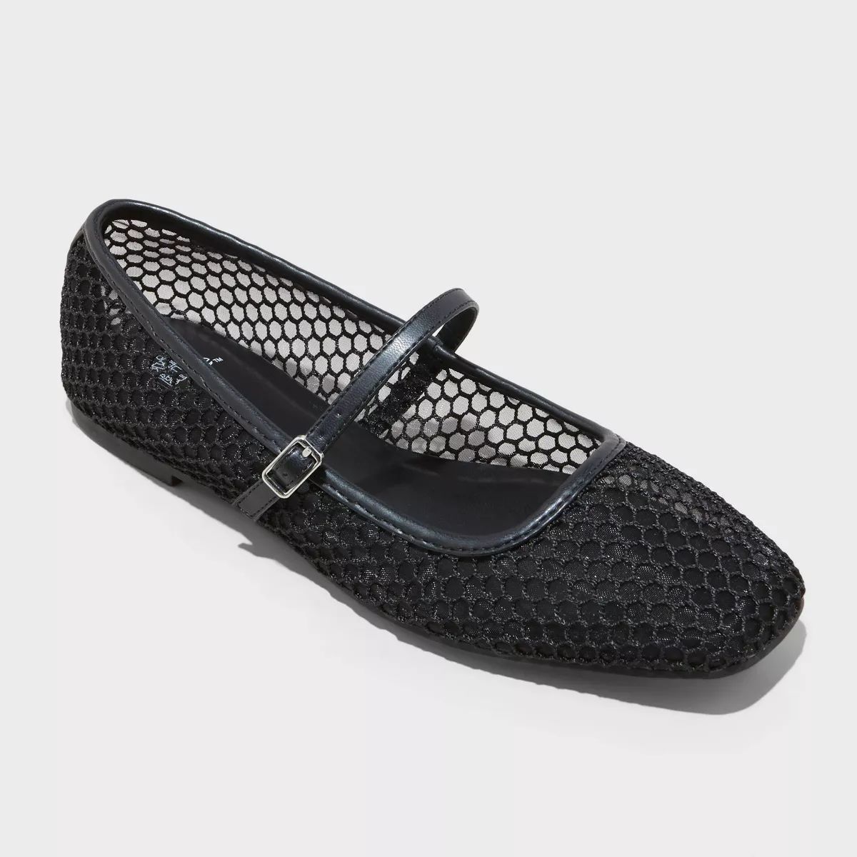 Women's Elsa Mesh Ballet Flats - Wild Fable™ Jet Black 12 | Target