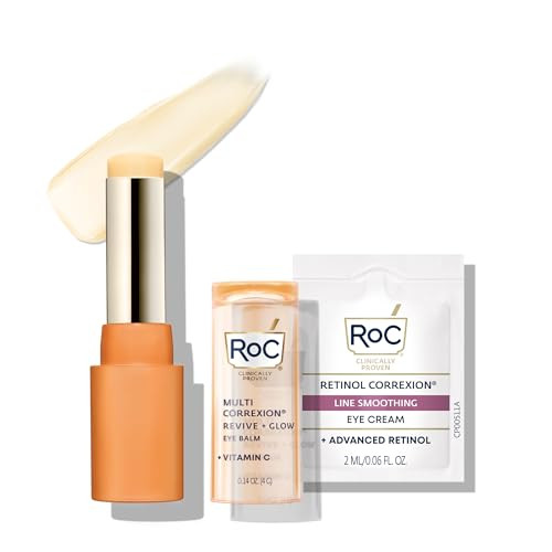 RoC Multi Correxion Revive + Glow Eye Balm with Vitamin C (0.14 oz) + Retinol Eye Cream Packette | Amazon (US)