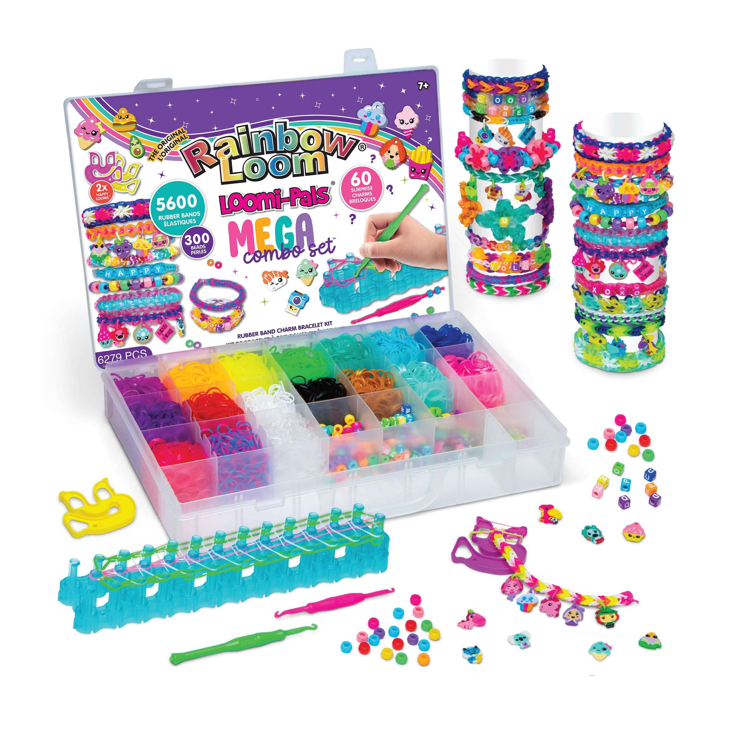 Rainbow Loom® Loomi-Pals™ MEGA Combo Set, Features 60 Cute Assorted LP Charms, The New RL 2.0,... | Amazon (US)