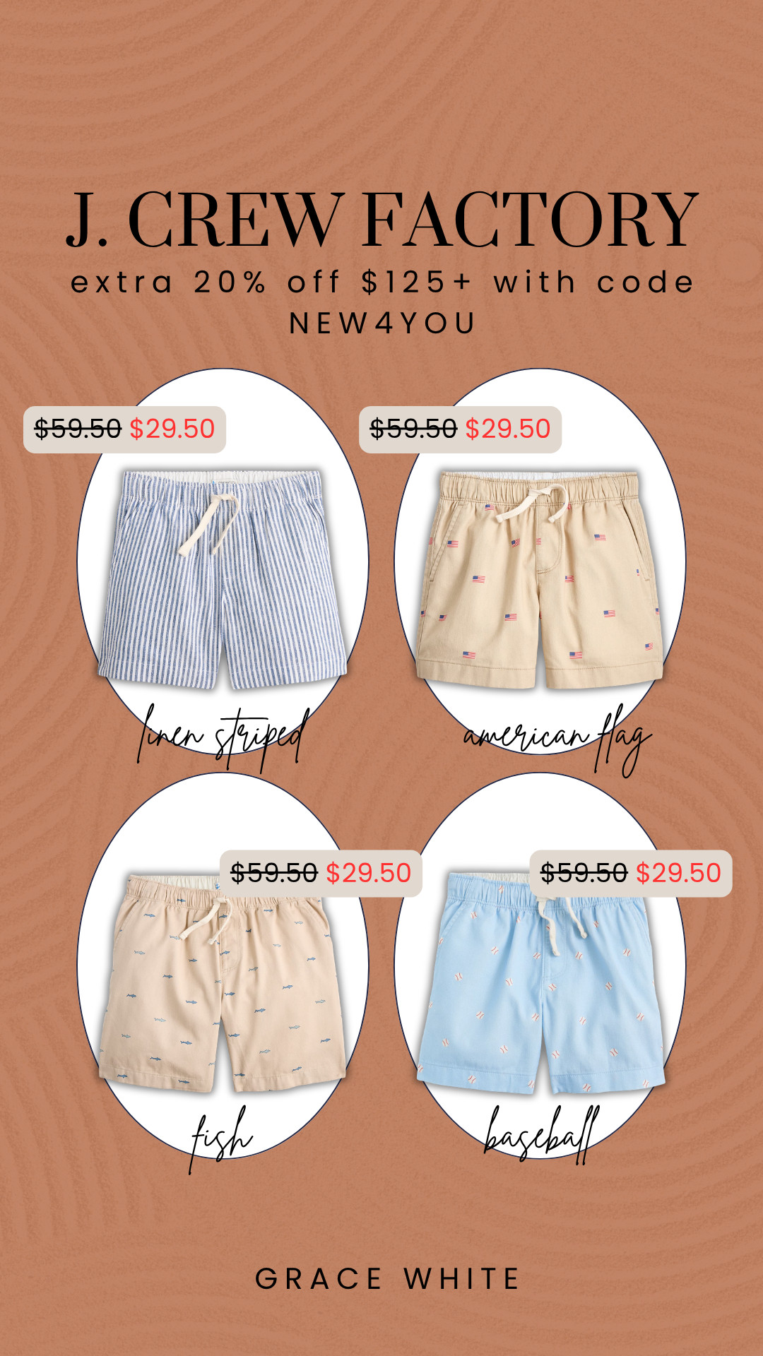 How cute are these printed shorts for toddlers!!

printed shorts, memorial day outfits, drawstring shorts for boys, boys shorts, toddler shorts, j crew sale, j crew factory sale, grace white 

 

#LTKSaleAlert #LTKBaby #LTKKids