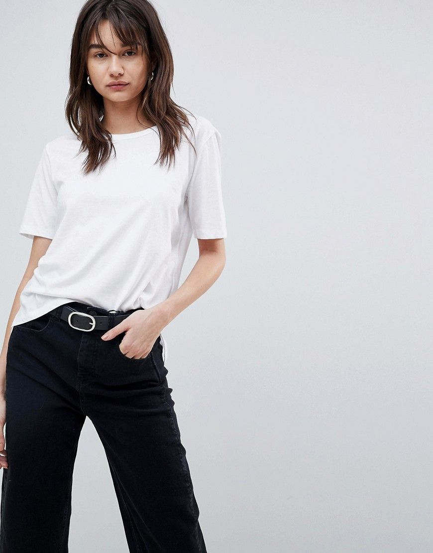 Selected Femme Tshirt With Double Layer Back - White | ASOS US