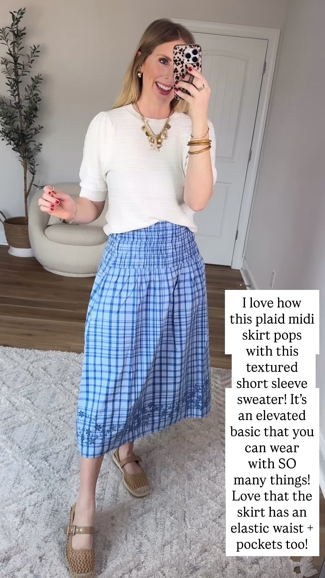 Walmart try on, Walmart outfit, free assembly, teacher outfit, plaid midi skirt 

#LTKootd #LTKWorkwear