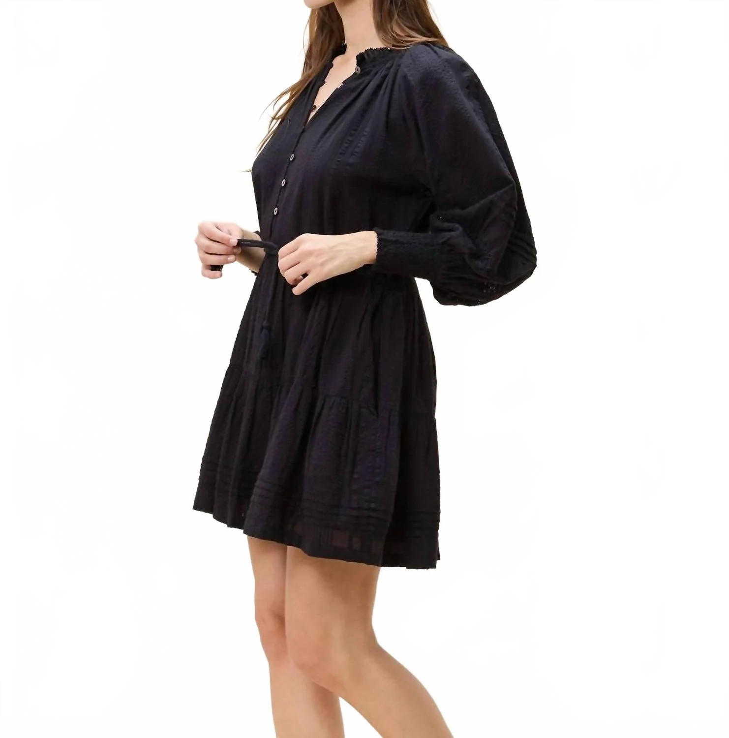 Meadow Mini Dress In Black | Shop Simon
