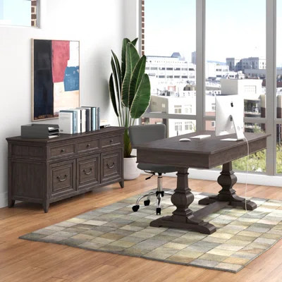 Trelawny Writing Desk with Credenza Set | Wayfair North America