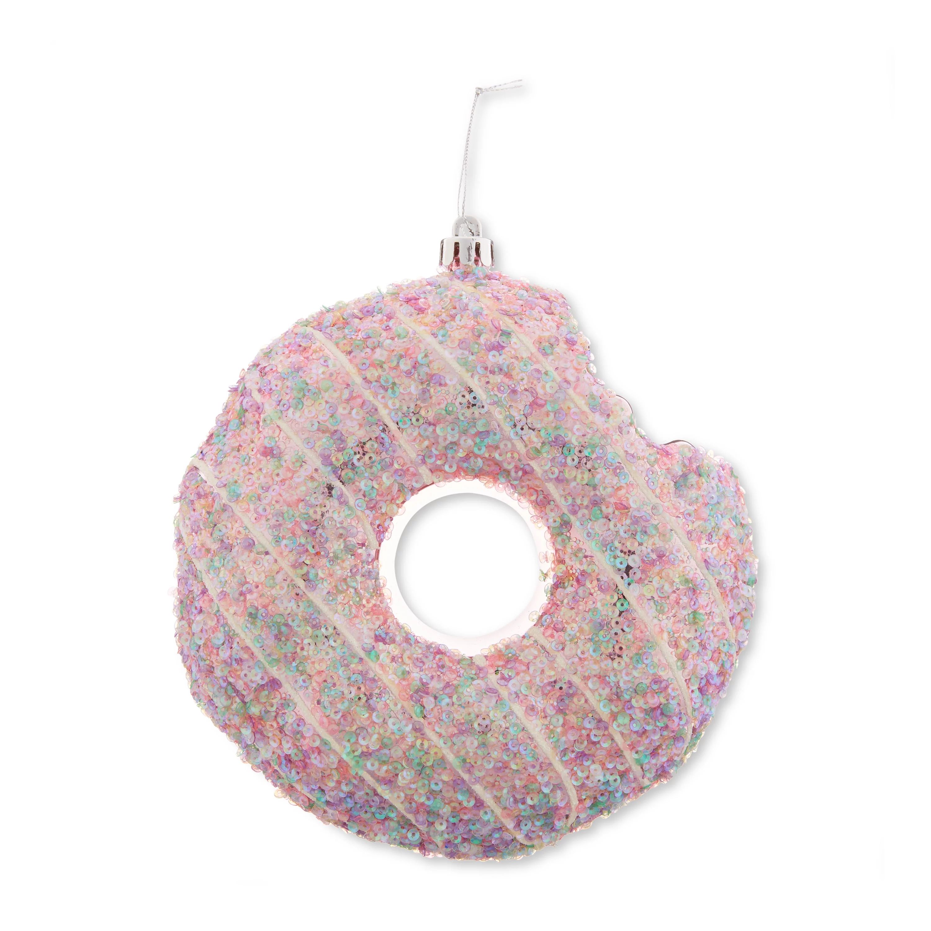 Jumbo Pink Donut Christmas Ornament, 6.3", by Holiday Time | Walmart (US)