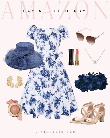 Amazon finds | Amazon fashion | Kentucky derby | Derby outfit | Derby hat | Spring dress | Derby dress | Formal dress | Sunglasses | Lipstick | Blush

#LTKparties #LTKSeasonal #LTKfindsunder50