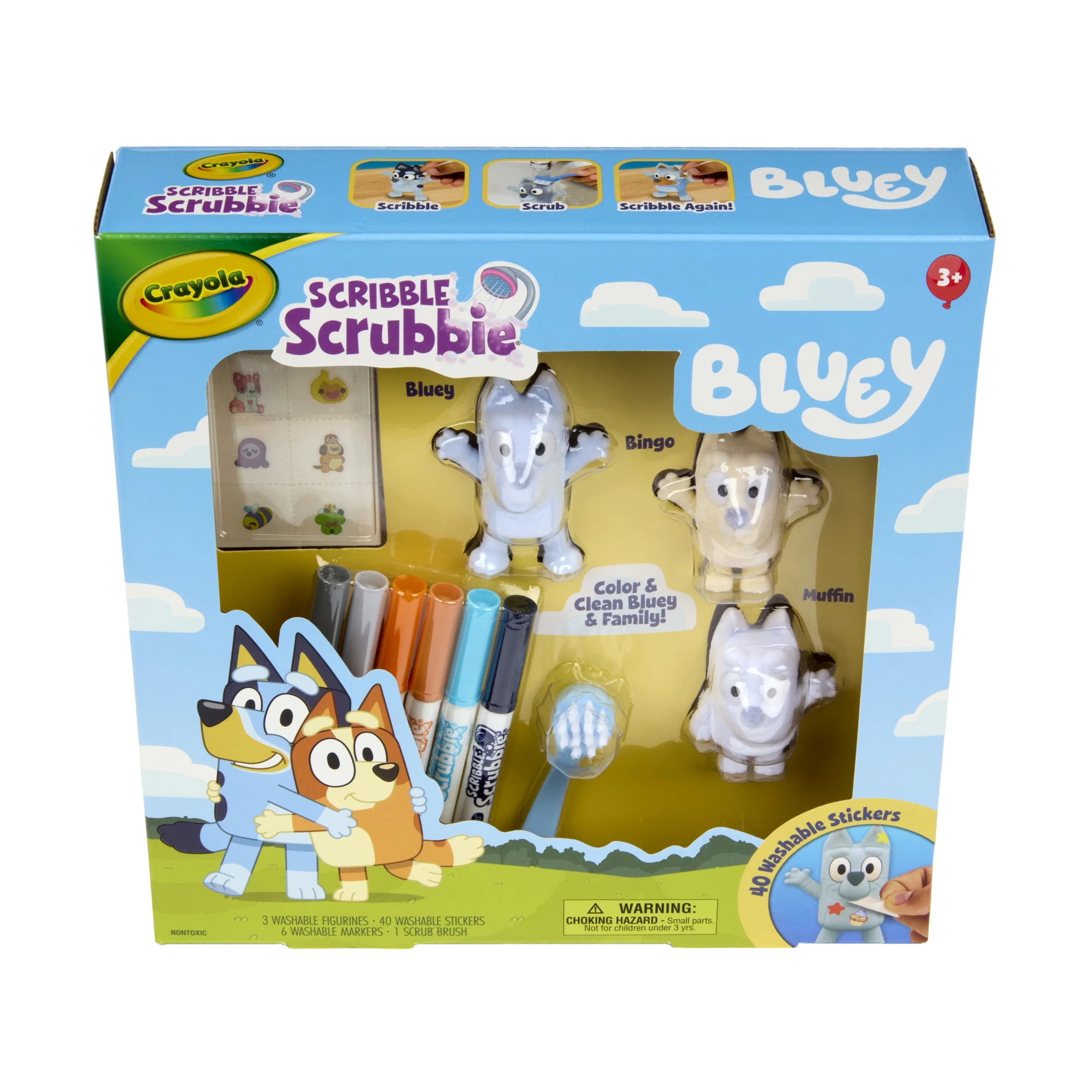 Crayola Bluey Scribble Scrubbie Pets Playset, 3 Count, Easter Basket Essentials, Bluey Toy, Arts ... | Walmart (US)