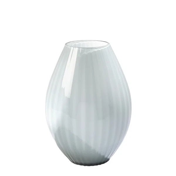 Cased Glass Stripe Vase-Blue | Wayfair North America