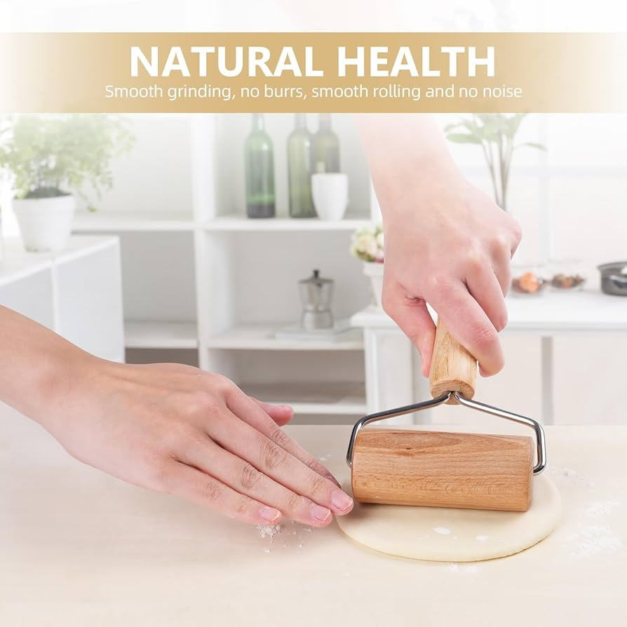 Rolling Pin, Wooden Rolling Pins For Baking, Pizza Dough Roller, Not Easy To Crack, Non-Stick Woo... | Amazon (US)