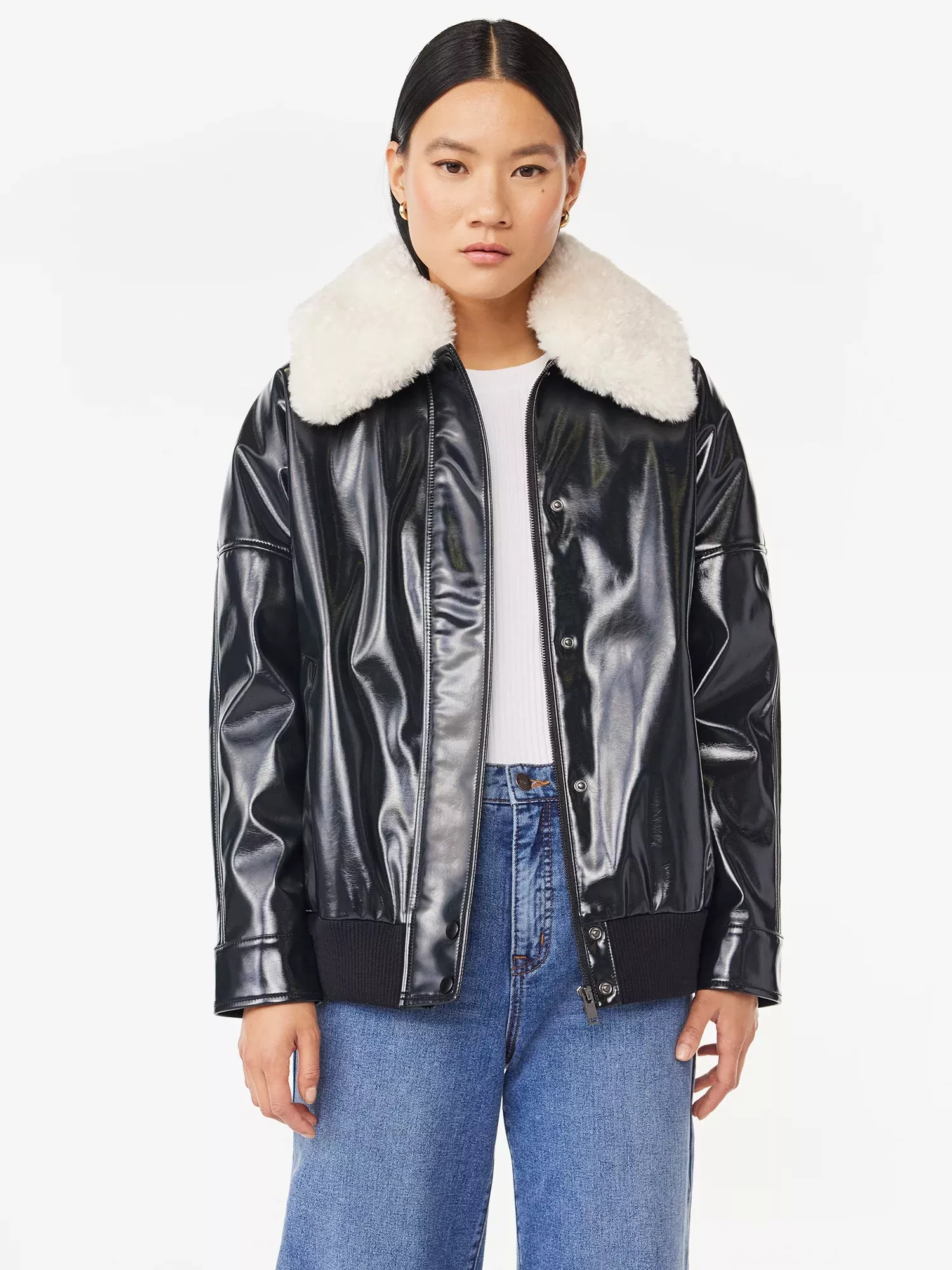 Women's Faux Leather Varsity … curated on LTK