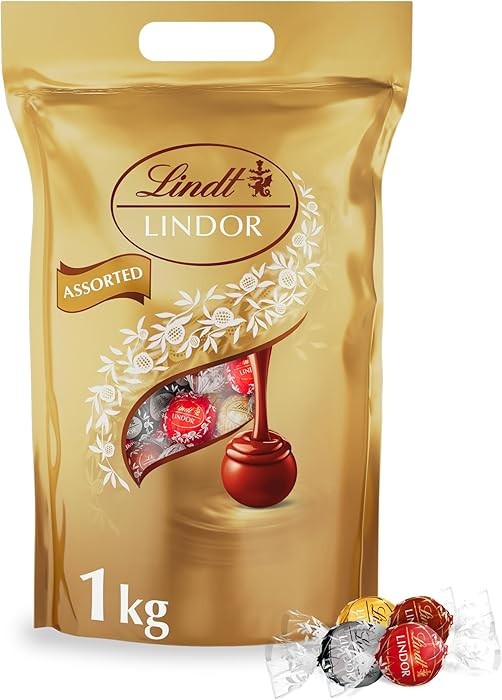 Lindt Lindor Assorted Chocolate Truffles – 1kg Bag (Approx. 80 Balls) – Smooth Filling – Ch... | Amazon (UK)