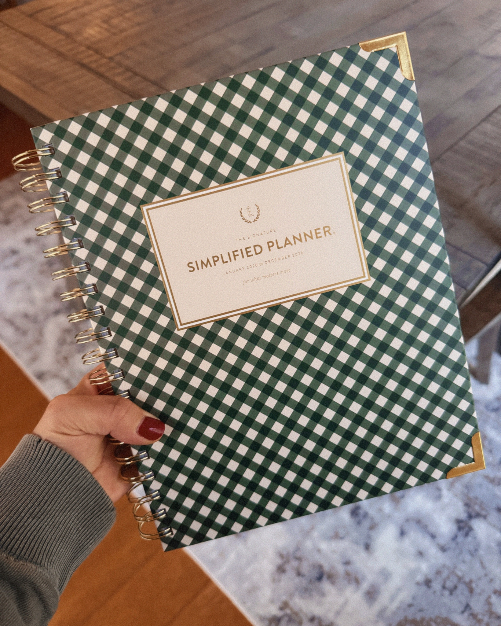 This is your reminder to order your 2026 planner!! ✔️🗓️

This year I went with a design by Simplified, and I absolutely love the green gingham print.

This planner has monthly and weekly spreads, which I find helpful - you can see things at high level and get granular. I also like that it has monthly tabs so you can quickly navigate it. 

I’m linking it here along with some of the accessories I bought - a habit tracker notepad, morning and evening routine notepads, and more. Drop questions if you have them!

#LTKselfcare #LTKmomlife #LTKGiftGuide