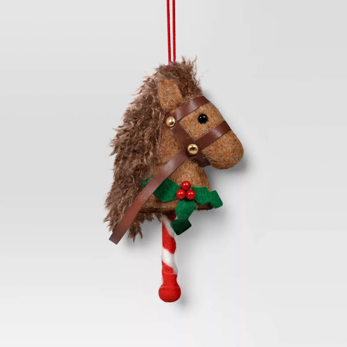 Christmas Wool Horse Brown Head Ornament - Wondershop™ | Target