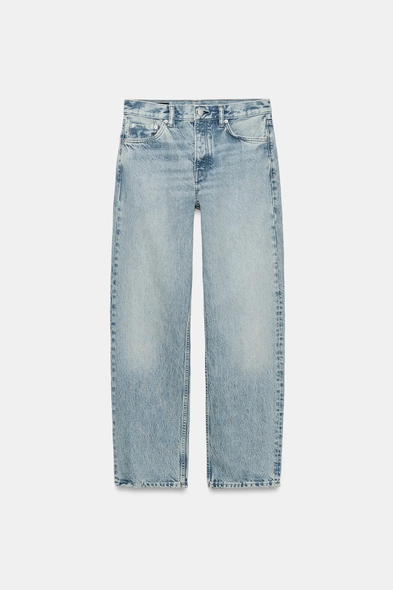 ZW COLLECTION MID-WAIST STRAIGHT-LEG JEANS | Zara UK