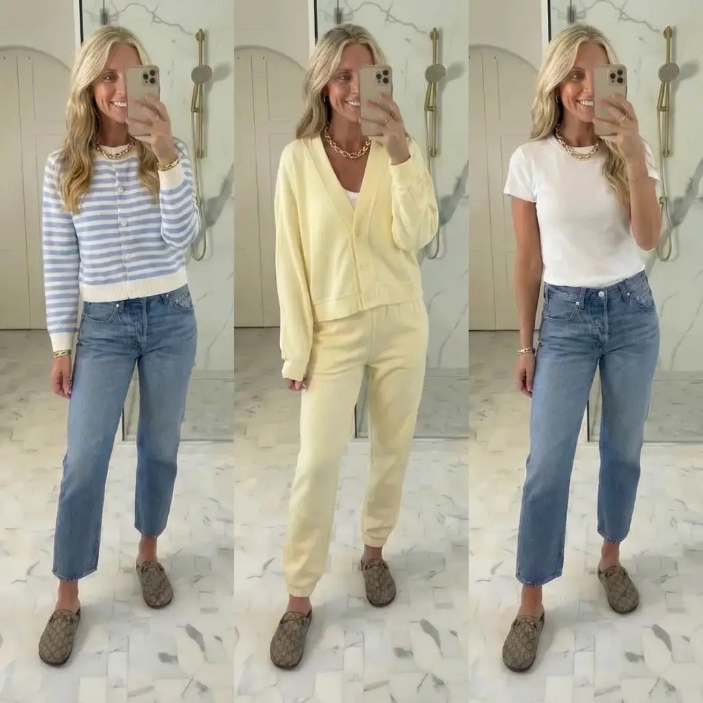 Soft neutrals, easy denim, and the kind of pieces that make getting dressed feel effortless.
Classic stripes, cozy layers, and a crisp white tee—proof that simple really is the ultimate luxury.
Timeless, wearable, and always in style 🤍

Hashtags
#EffortlessStyle #EverydayChic #NeutralStyle #ClassicCasual #TimelessWardrobe
#CapsuleCloset #CasualOutfits #DenimLove #MinimalStyle #ChicComfort
#ModernClassic #StyleInspo #LookForLess #ElevatedBasics #TrendyHeidi

#LTKdayinmylife #LTKgrwm #LTKValentine