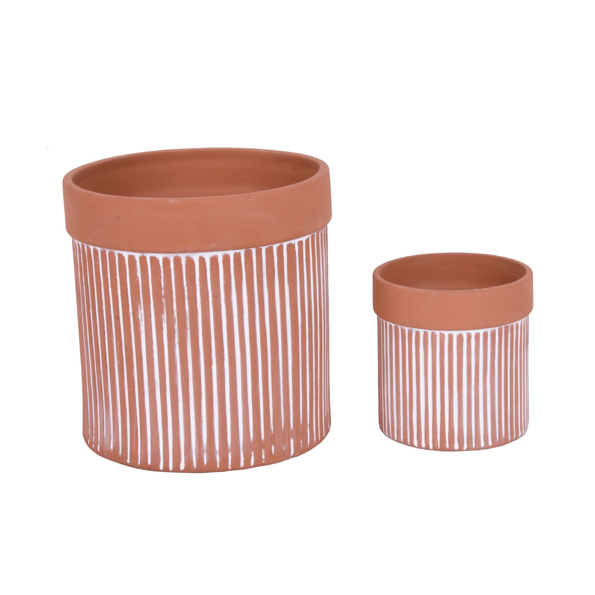 Mainstays Ceramic Orange Terra Cotta Planter, Set of 2 | Walmart (US)