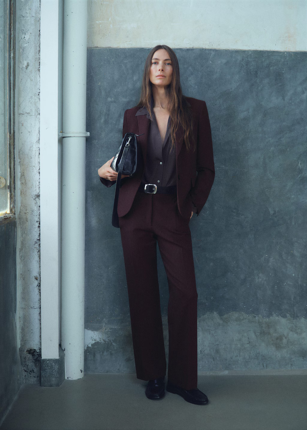 Straight-fit suit blazer burgundy - Woman - L - MANGO | Mango (US/MX/AU)