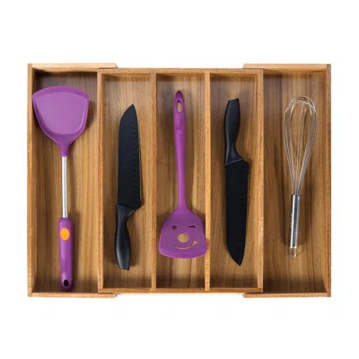 Kitchen Drawer Organizer Expandable, Large Utensils And Cutlery Tray, Adjustable Silverware Divider For Knives Flatware | Wayfair Professional