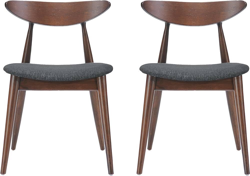 Christopher Knight Home Barron Fabric Dining Chairs, 2-Pcs Set, Charcoal | Amazon (US)